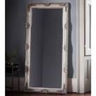 Abbey Large Shabby Chic Vintage Wall Leaner Mirror SILVER - 65" x 31"