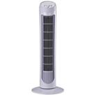 30'' Tower Fan Noise Reduction Wind Oscillating 3-Level ABS White Indoor