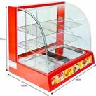 KUKoo 8368 Curved Glass 60Cm Food Warmer Cabinet - Red