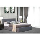 SleepOn Fabric Gas Lift Ottoman Bed Frame Grey Single