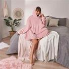 OHS Electric Heated Oversized Hoodie Blanket Sherpa Giant Wearable Sweatshirt