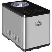 HOMCOM 800-116V70 1.5L Ice Cream Maker Machine - Stainless Steel