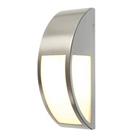 Convex Outdoor Wall Light Brushed Stainless Steel (2114F)