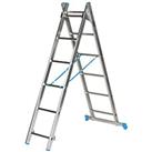 Mac Allister 2Section 3Way Aluminium Combination Ladder 2.6m (4165X)