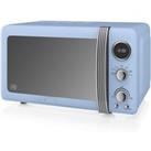 Swan SM22030BLN Retro Style Microwave Oven in Blue 20 Litre 800W 2 Pro