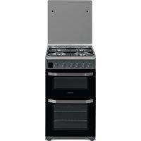 Hotpoint HD5G00CCX 50cm Gas Cooker in St St Double Oven Catalytic Line