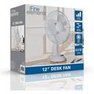 Fine Elements COL1251GE 12 Oscillating Desk Fan in White