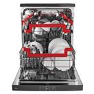 Hoover HSF5E3DFA1 60cm Dishwasher in Graphite 15 Place Settings Wi Fi