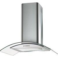 Culina CG60SSLEI 60cm Curved Glass Chimney Hood in St Steel 3 Speed Fa