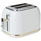 Breville VTT995 Flow 2 Slice Wide Slot Toaster White & Gold 850W