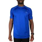 More Mile Mens Train To Run Running Top Blue Short Sleeve T-Shirt Sports Workout