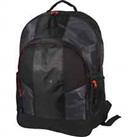 More Mile Training Backpack Black Multiple Zipped Pockets Sports Rucksack Bag