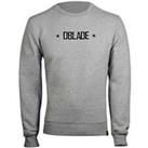 DBlade Mens Sweatshirt Grey Soft Touch Crew Neck Jumper Casual Fashion Work Wear