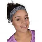 More Mile Tamer Womens Sports Hairband Grey Gym Running Workout Yoga Headband