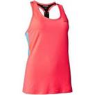 Salming TBack Womens Running Vest Pink Loose Fit Exercise Fitness Tank Top