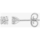 18ct White Gold 0.60ct 4 Claw Round Diamond Stud Earrings NTE96D18WG