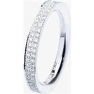 Henrich and Denzel Lily- Platinum Two Row 0.52ct Diamond Eternity Ring P4875-01