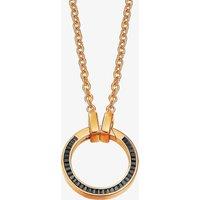 Esprit Rose Gold Plated Silver Black Cubic Zirconia Ring Pendant ELNL92249D800