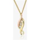 Welsh Clogau 9ct Yellow & Rose Gold Past Present Future Pendant £200 off!