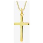 9ct Plain Cross Pendant and Necklace CR242/CN025-18