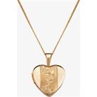 9ct 18x12xm Etched Butterflies Heart Locket 1.65.2081