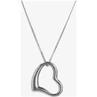 9ct White Gold Small Open Heart Pendant 5614243