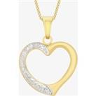 9ct Two Colour Gold Open Heart Pendant 2.62.8629