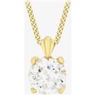 9ct Gold 5mm Round Cubic Zirconia Pendant 1.62.2712