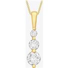 9ct Gold Cubic Zirconia Trilogy Pendant 1.62.4114