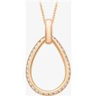 9ct Rose Gold Cubic Zirconia Open Teardrop Pendant 5.68.3392