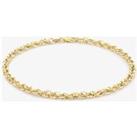 9ct Yellow Gold 7.5 Inch Diamond Cut Prince Of Wales Bracelet 1.29.4322