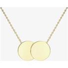 9ct Yellow Gold Double Disc Necklet 1.19.7530