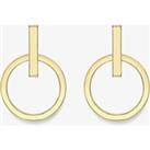 9ct Yellow Gold Open Circle Dropper Earrings ER626