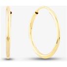 9ct Gold 15mm Sleeper Hoop Earrings GE2216