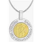 Silver Two Tone St Christopher Pendant 8.62.7409