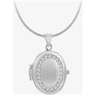 Silver Oval Cubic Zirconia Locket 8.65.1884