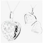 Silver Filigree Heart Locket 8-65-1953