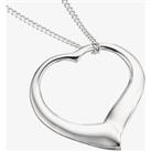 Silver Open Heart Pendant GKP354