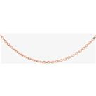 Sterling Silver Rose Gold Plated 18inch Curb Chain CA4DC040/0.45