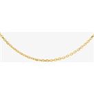 Sterling Silver Gold Plated 18inch Curb Chain CA4DC040/0.45
