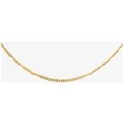 Sterling Silver Gold Plated 18inch Flat Curb Chain CU2DC035/0.45
