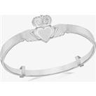 Sterling Silver Claddagh Baby Bangle 8.36.0294