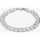 Silver 8" Flat Square Curb Bracelet 8.23.7023