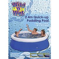 8ft 2.4m Deep Quick Up Garden Family Paddling Pool