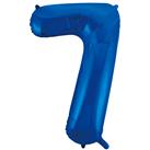 34 Inch Blue Number 7 Helium Balloon
