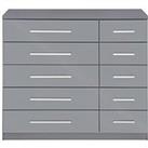 Prague Gloss 5 + 5 Wide Chest Of Drawers