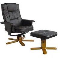 Alphason Drake Recliner Office Chair With Matching Footstool