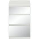 Prague Mirror 3-Drawer Bedside Cabinet