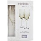 Monsoon Denby Lucille Gold White Wine Glasses