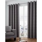 Curtina Camberwell Jacquard Lined Eyelet Curtains